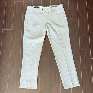 Le Chateau Men's Light Gray Plaid Dress Pants